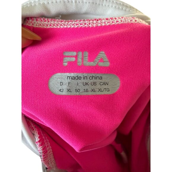 FILA White Neon Pink Pickleball Tennis Skort Size XL - Picture 6 of 7